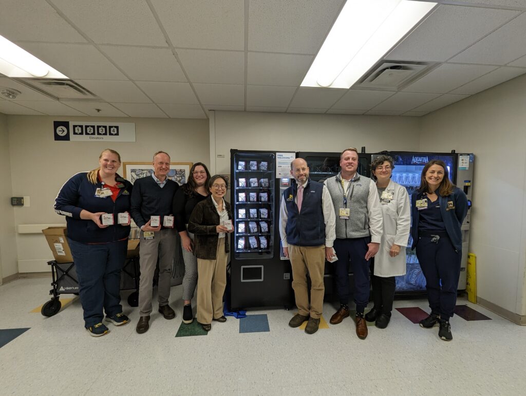 A photo that shows the Naloxone vending machine now available in Michigan Medicine adult emergency department.